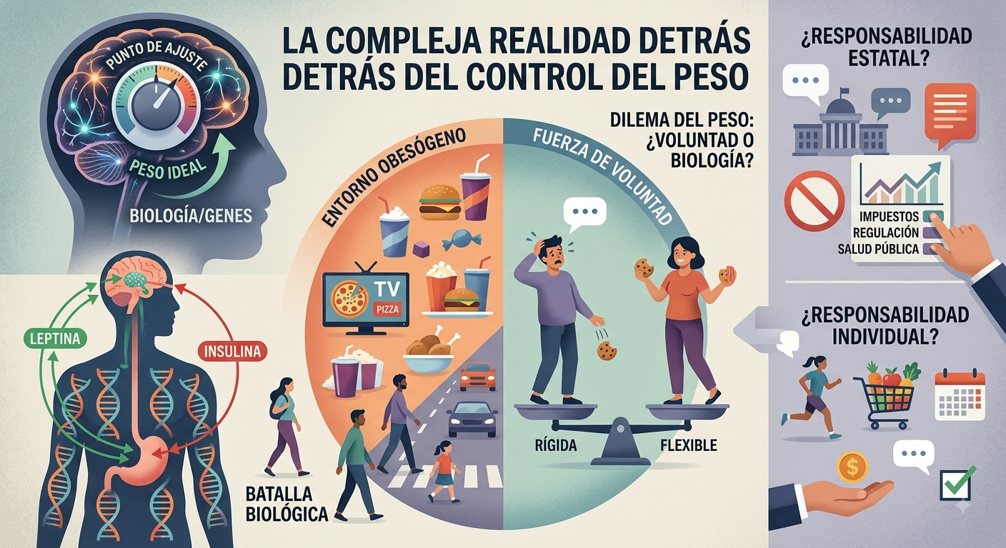 El mito de la fuerza de voluntad para perder peso y por qué a algunos les cuesta más adelgazar que a otros